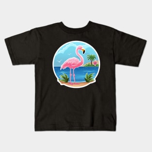 Flamingo Sticker: Channel Your Inner Grace Kids T-Shirt